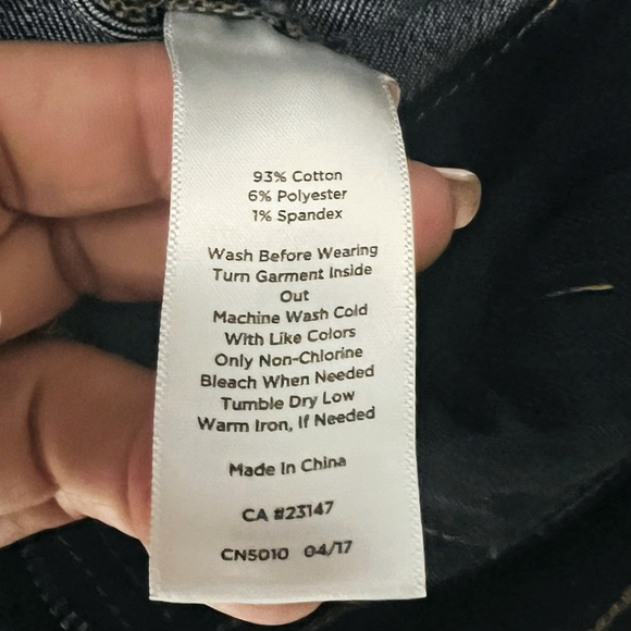 TALBOTS 10P WOMENS DARK WASH BUTTONS STRETCH COTTON BLEND DATE NIGHT 70'S JEANS - Picture 4 of 10